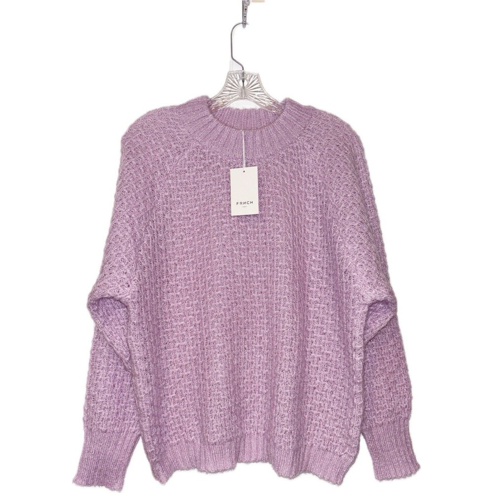 FRNCH NWT Lavender Knit Long Sleeve Crewneck Sweater M/L Soft Cozy Sweater